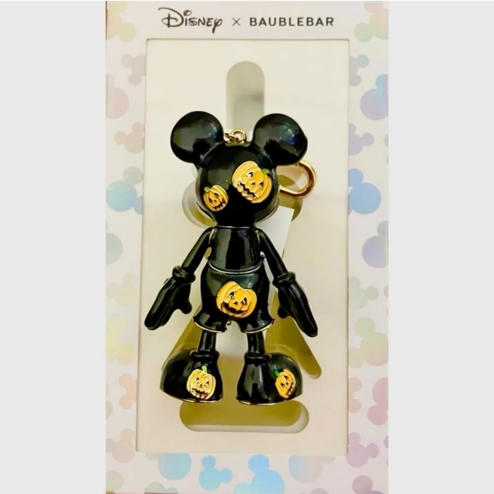 Disney x baublebar Collector Mickey's Halloween jack o lantern Pumpkin Bag charm